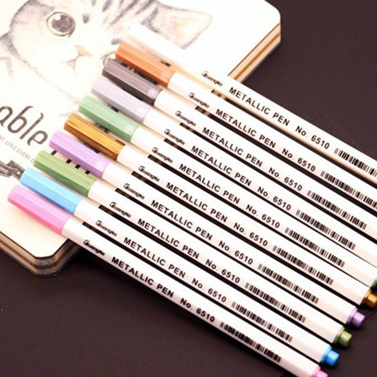 Metallic Color Marker Pen Pack of 12