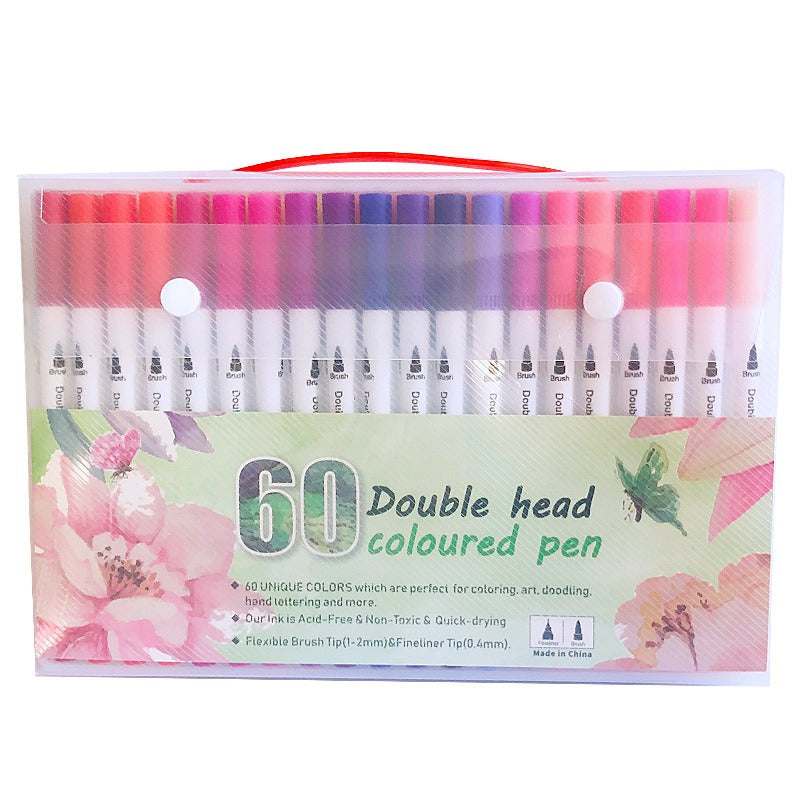 Double Tip Brush Marker set