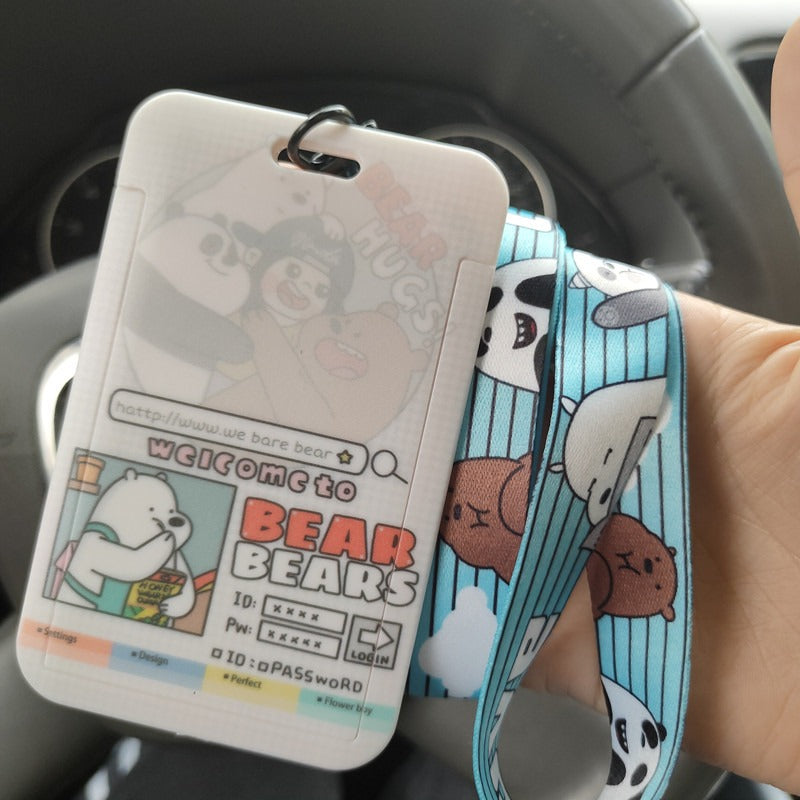 Card Holder Neck Strap Lanyard - We Bare Bears
