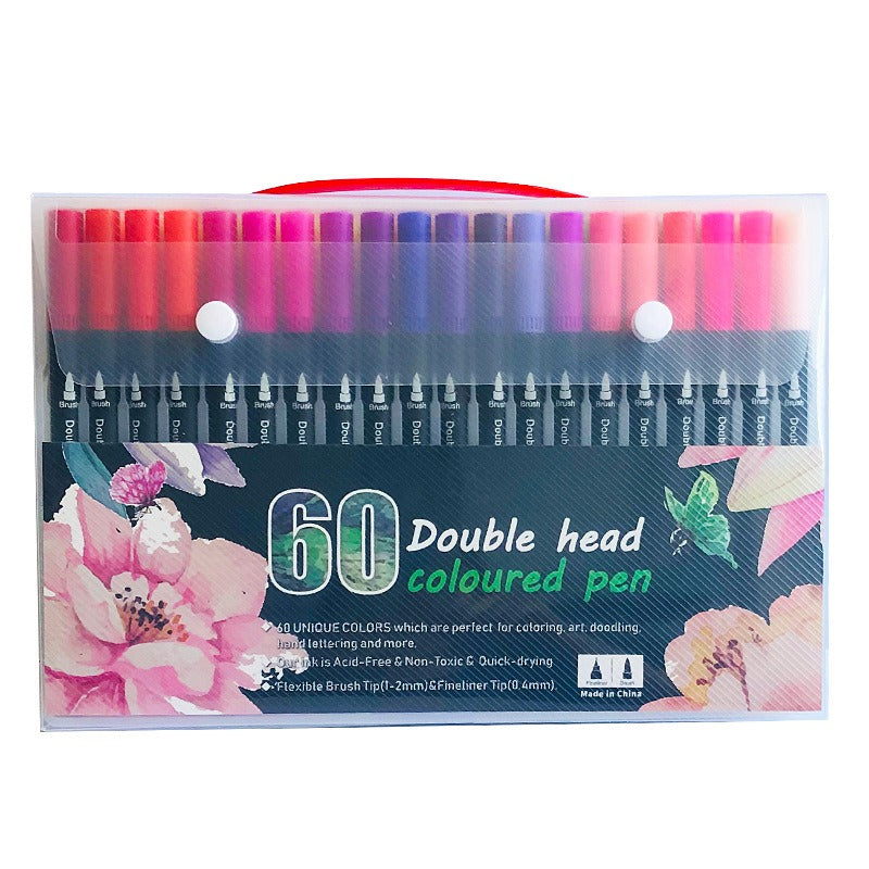 Double Tip Brush Marker set