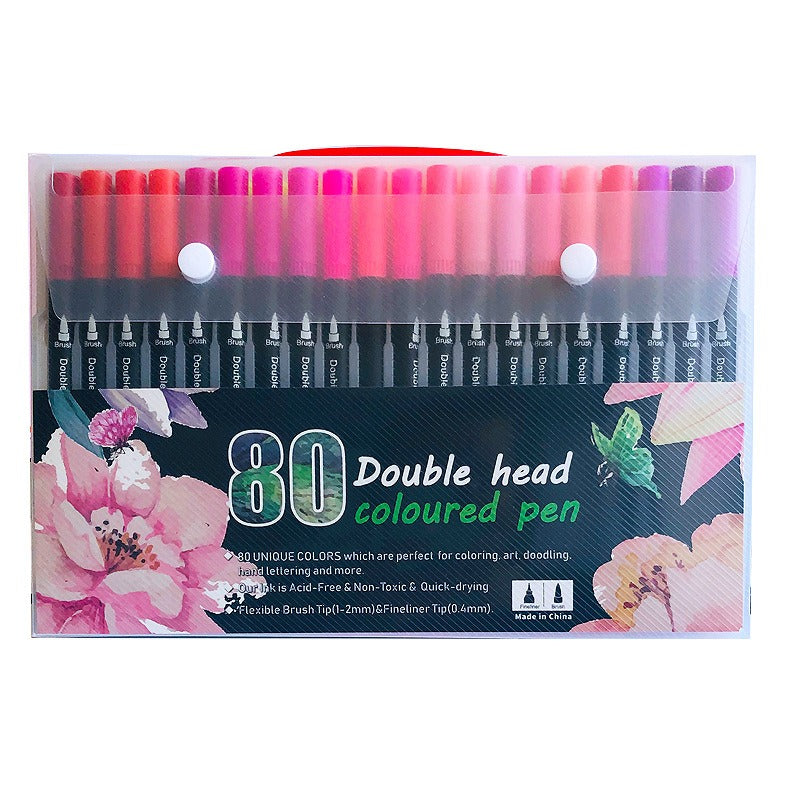 Double Tip Brush Marker set