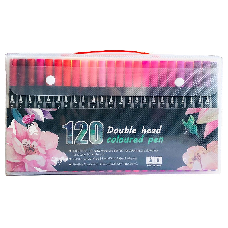 Double Tip Brush Marker set