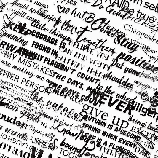 English Inspirational Short Sentences Stickers Pack