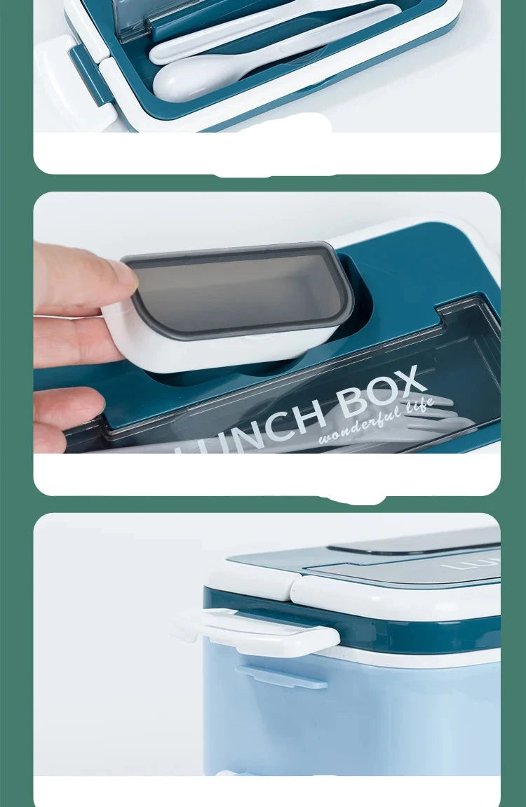 Lunch Box with Sauce Box and Separators