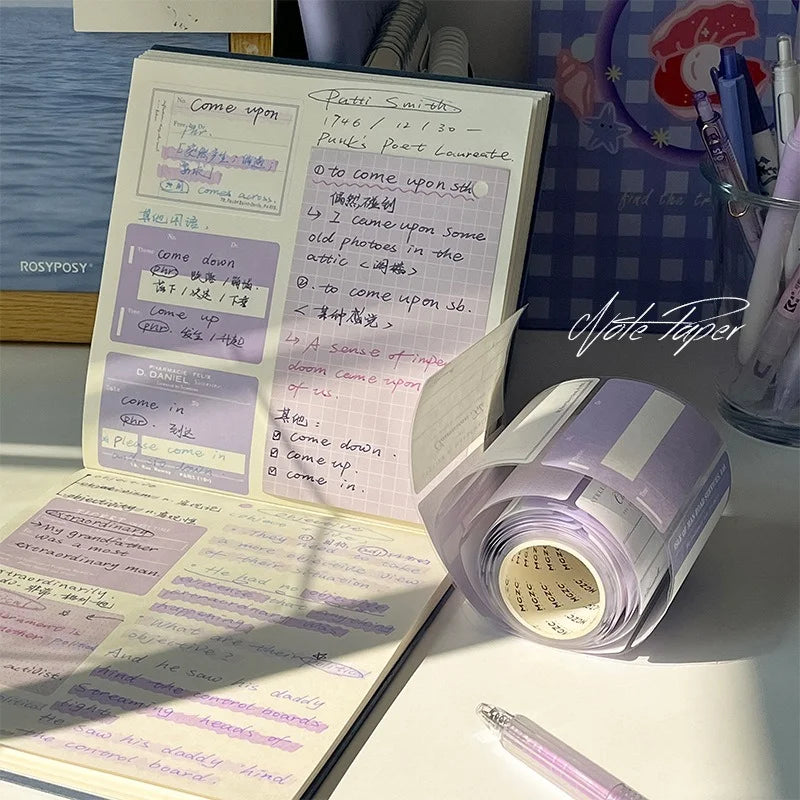 Pull Out Memo Roll Sticker and Sticky Notes