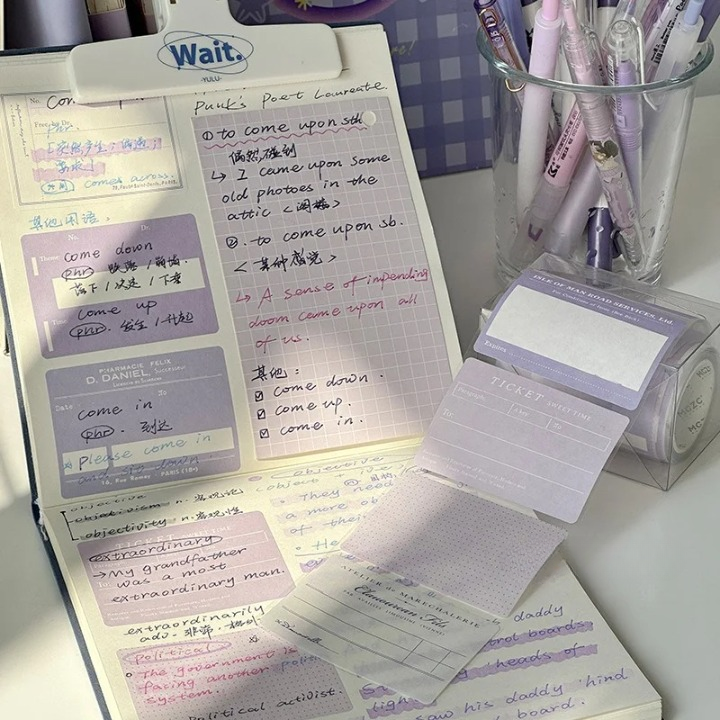 Pull Out Memo Roll Sticker and Sticky Notes