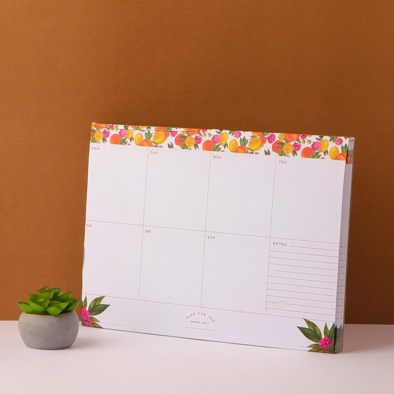 A4 Landscape Weekly Fresh Flower Desk Planner