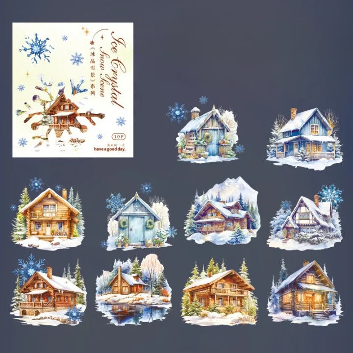 Ice And Snow Castle Theme Stickers