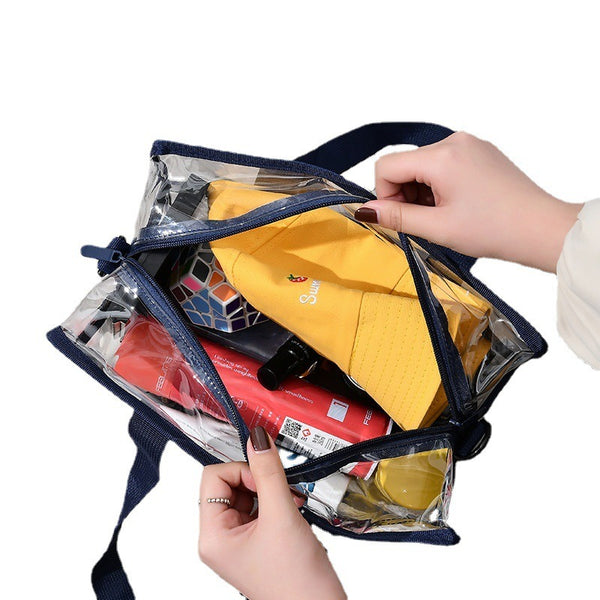 TrendyTransparentPVCToteBag #bag #totebag #storagebag #organizerbag #ladiesbag #transparentbag #handbag #cosmeticsbag