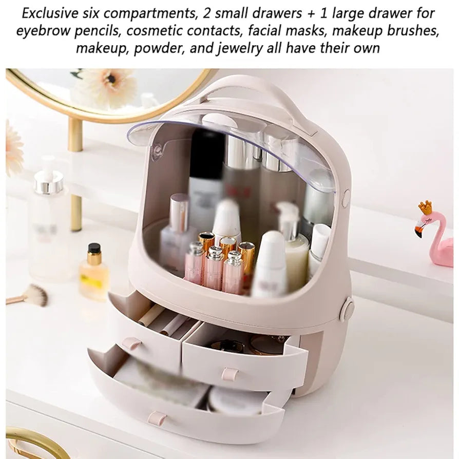 Makeup Storage Organizer Box - Ash White