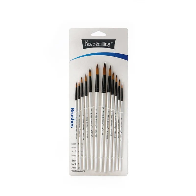Keep Smile Paint Brushes - Set of 12
