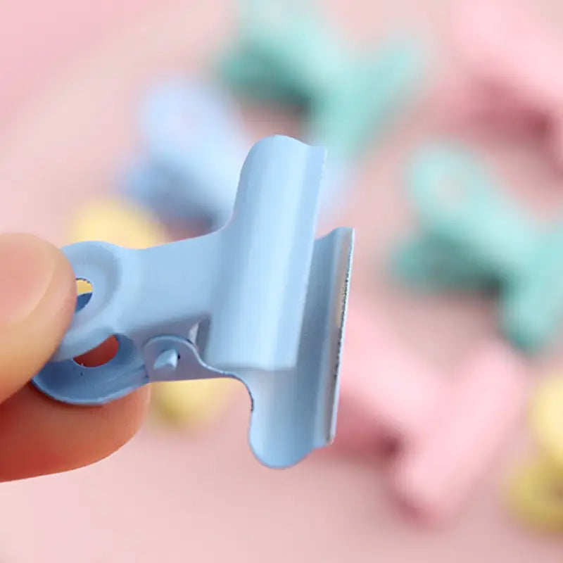 6 Pcs Candy Colored Metal Ppaer Clips