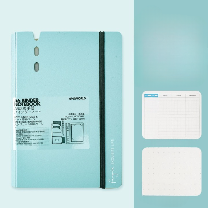 Elastic Closure Hard Cover A5 Binder And Notebook