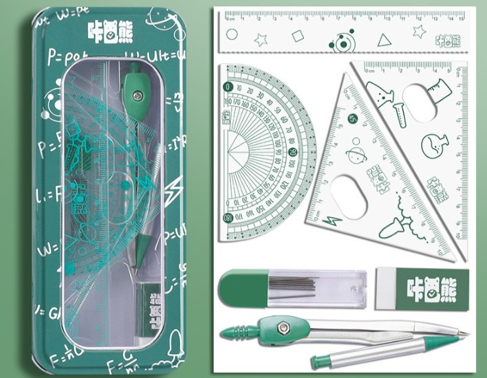 Basic Geometry School Stationery Set