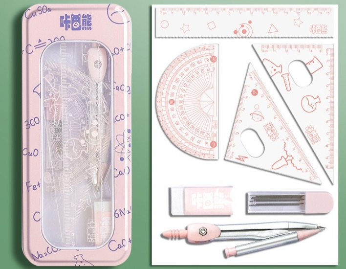 Basic Geometry School Stationery Set
