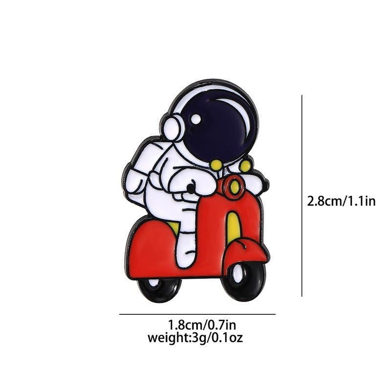 Creative Japanese Spaceship Astronaut Rocket Brouch And Enamel Pin