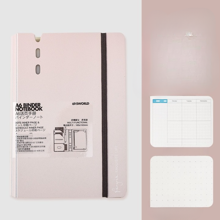 Elastic Closure Hard Cover A5 Binder And Notebook
