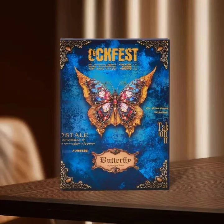 A5 Vintage Postal Butterfly Hardcover Journal