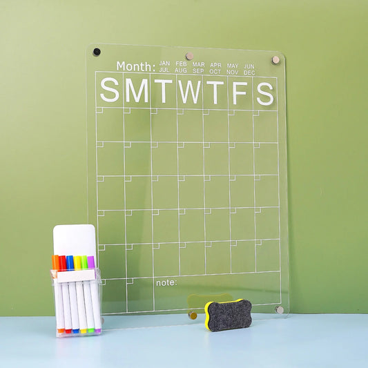 Acrylic Magnetic Monthly And Weekly Planners Set