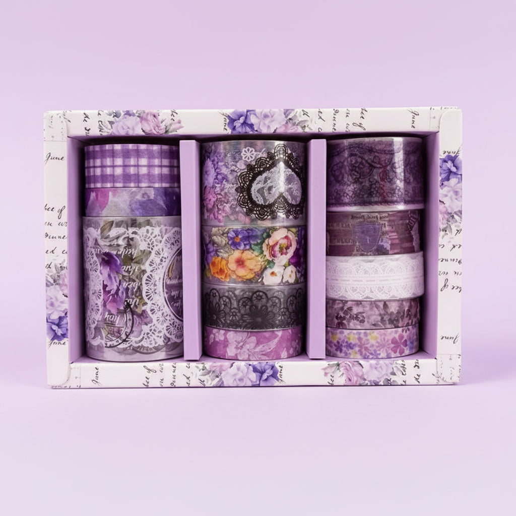 Vintage Floral Pattern Washi Tape Set