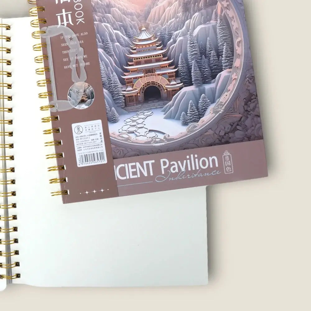 Ancient Japanese Castle Series Gold Shell Sketchbook