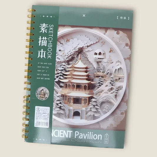 Ancient Japanese Castle Series Gold Shell Sketchbook