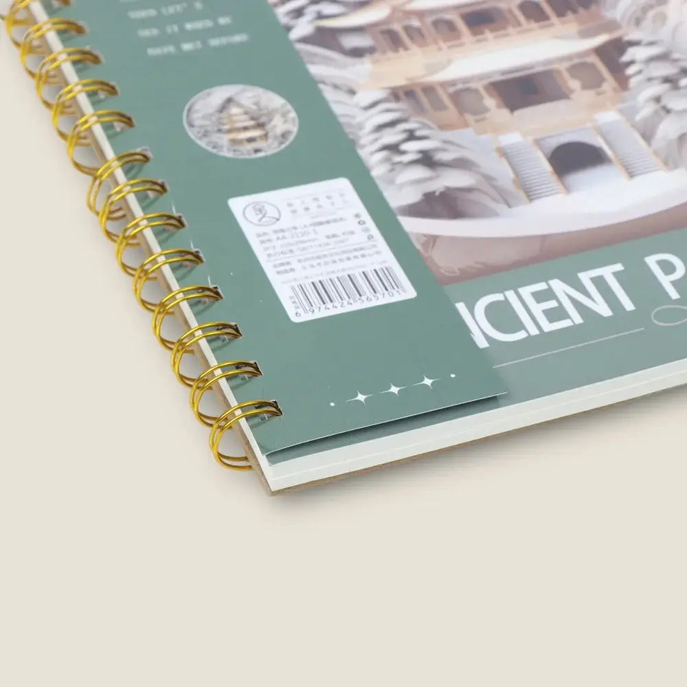 Ancient Japanese Castle Series Gold Shell Sketchbook