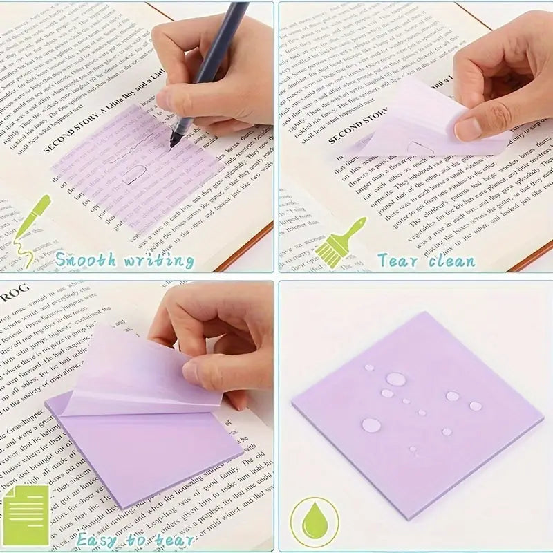 Pastel Color Transparent Sticky Notes