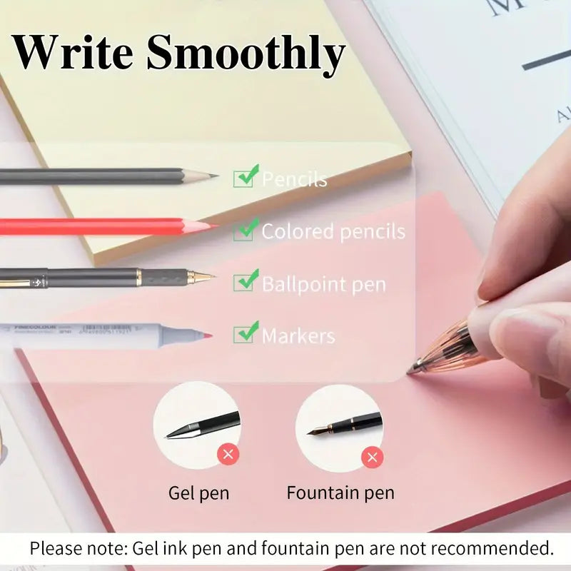 Pastel Color Transparent Sticky Notes