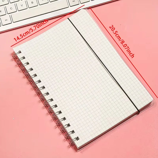 B5 Grid Notebook with Elastic Closure