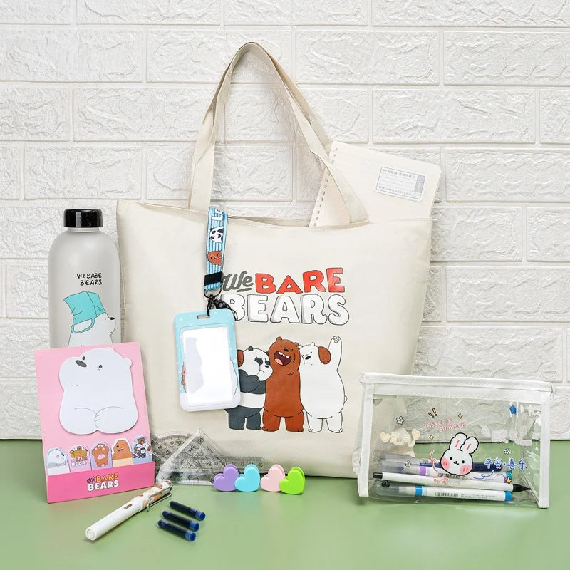 Bare Bears Summer Gift Stationery Bundle with Shoulder Bag