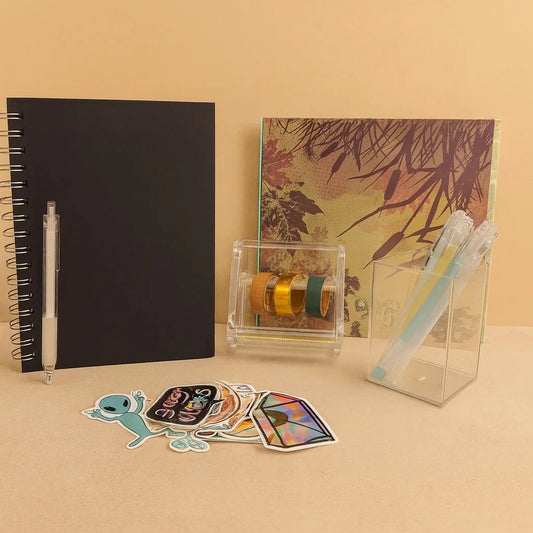 Black Pages Notebook Stationery Pack