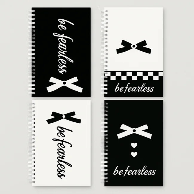Black & White “Be Fearless” Notebooks Set