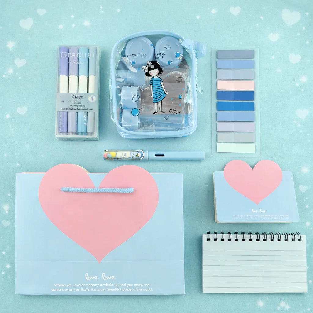 Blue & Pink Love Valentine Stationery Deal