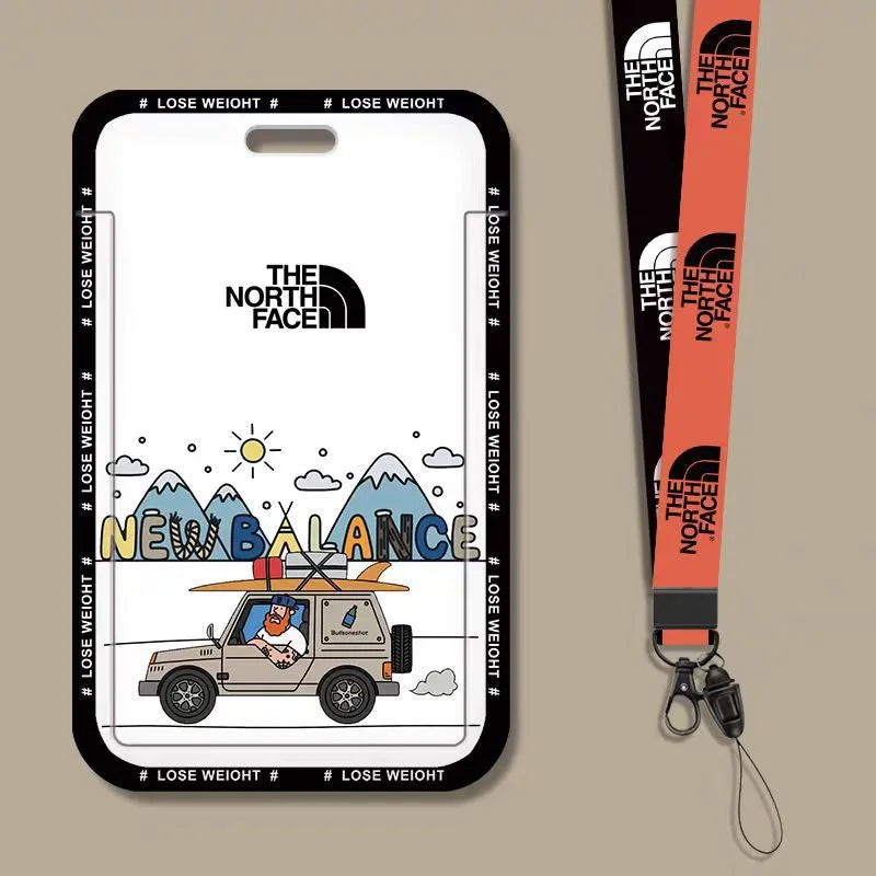 Card Holder with Neck Strap Lanyard - North Face Series