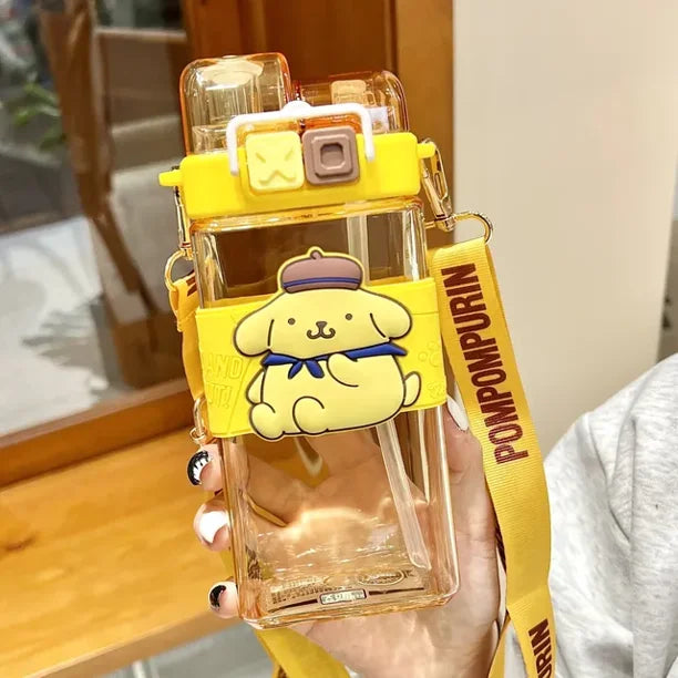Sanrio Plastic Water Bottle with Double Drinking Compartment