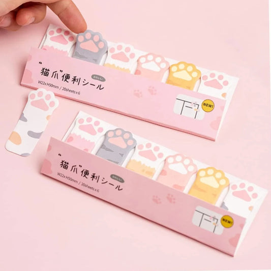 Cat Paw Sticky Note Strips n Tabs