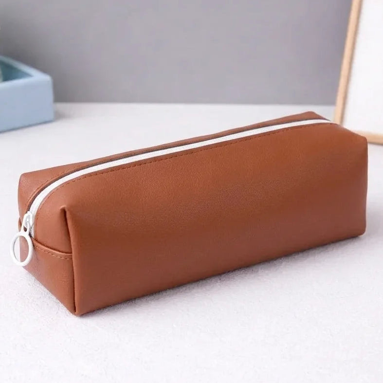 Classic PU Leather Stationery Case