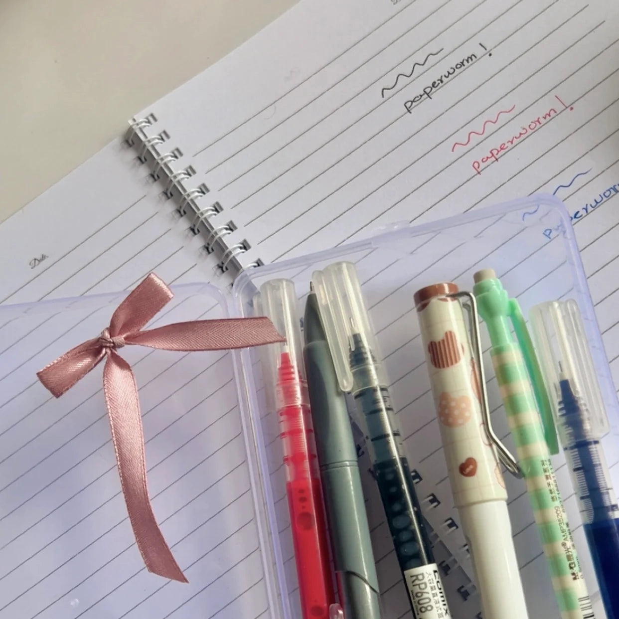 Clear PVC Pencil Case with Stationery