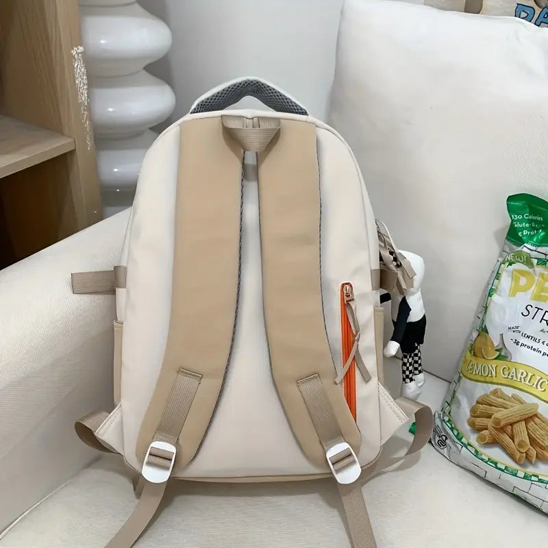 Color Block Large Capacity Schoolbags and Backpack