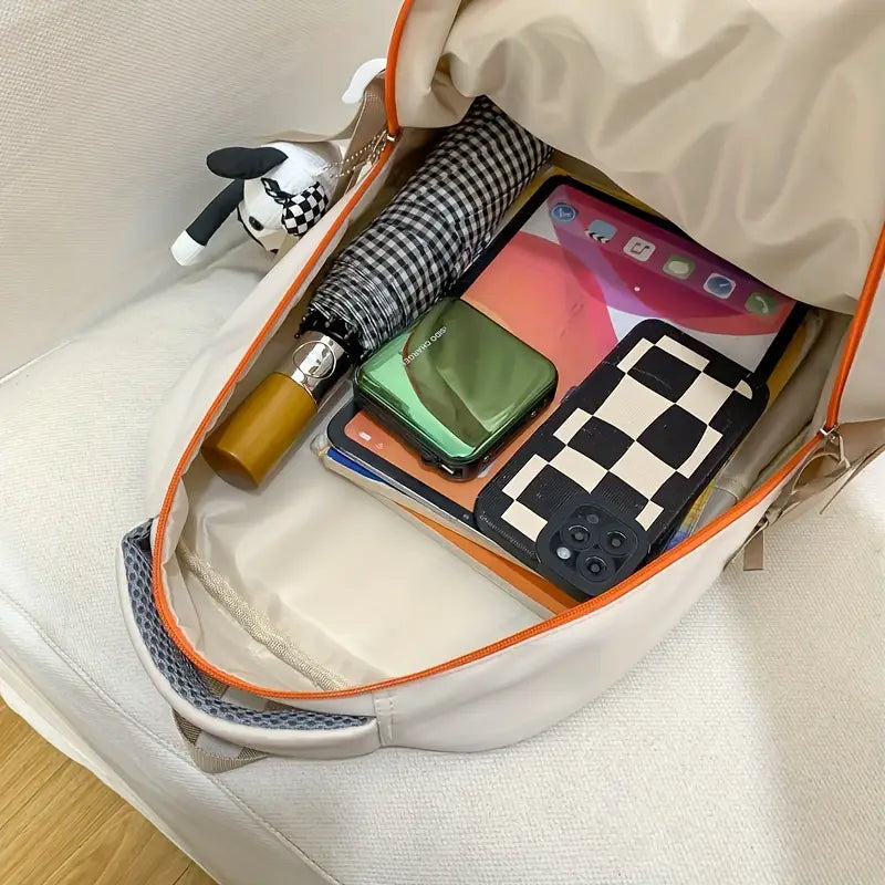 Color Block Large Capacity Schoolbags and Backpack