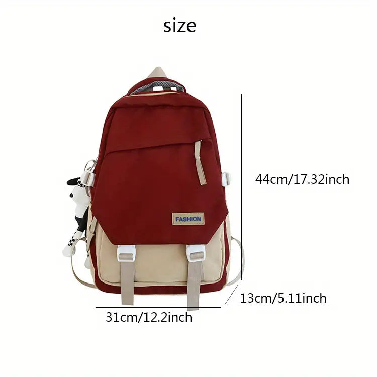 Color Block Large Capacity Schoolbags and Backpack