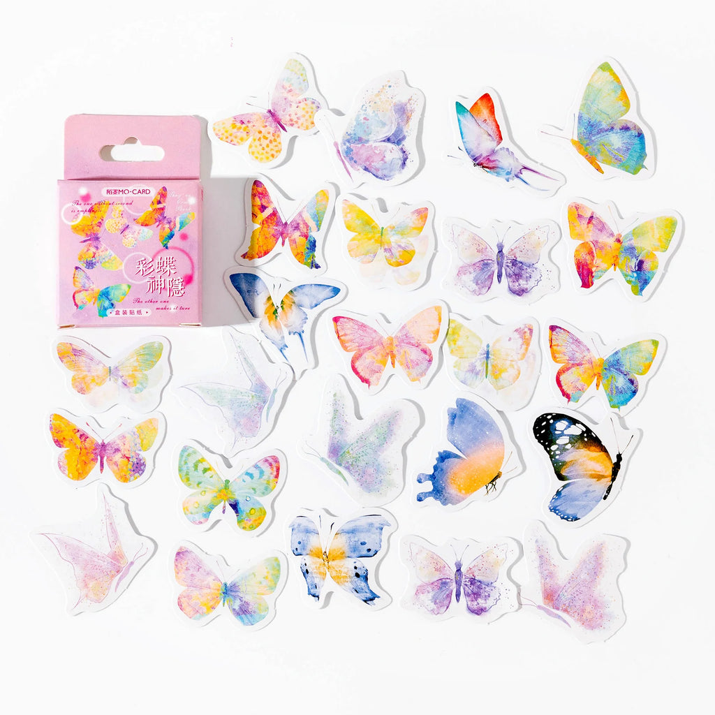 Colorful Butterfly Hidden Stickers Box