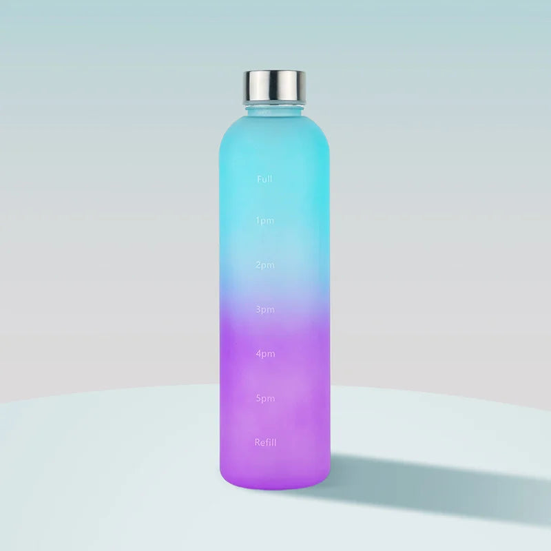 Colorful Gradient Time Scale Water bottle and Cup