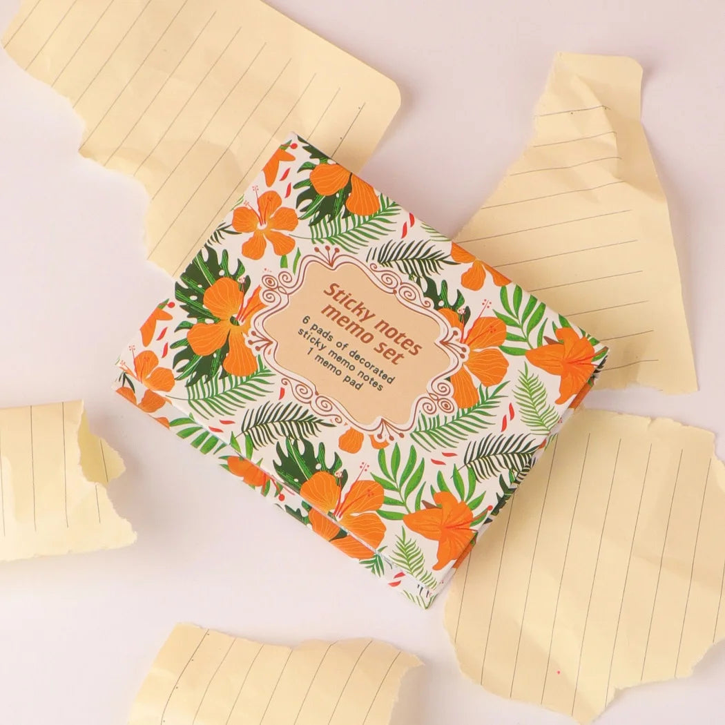 Aesthetic Flower Sticky Notes Memo Set