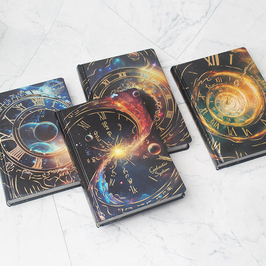 Cosmic Clock Retro Hardcover Journal