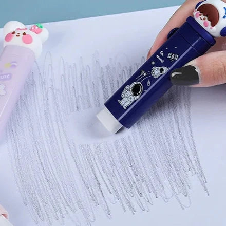 Cute Cartoon Retractable Pull n Push Eraser