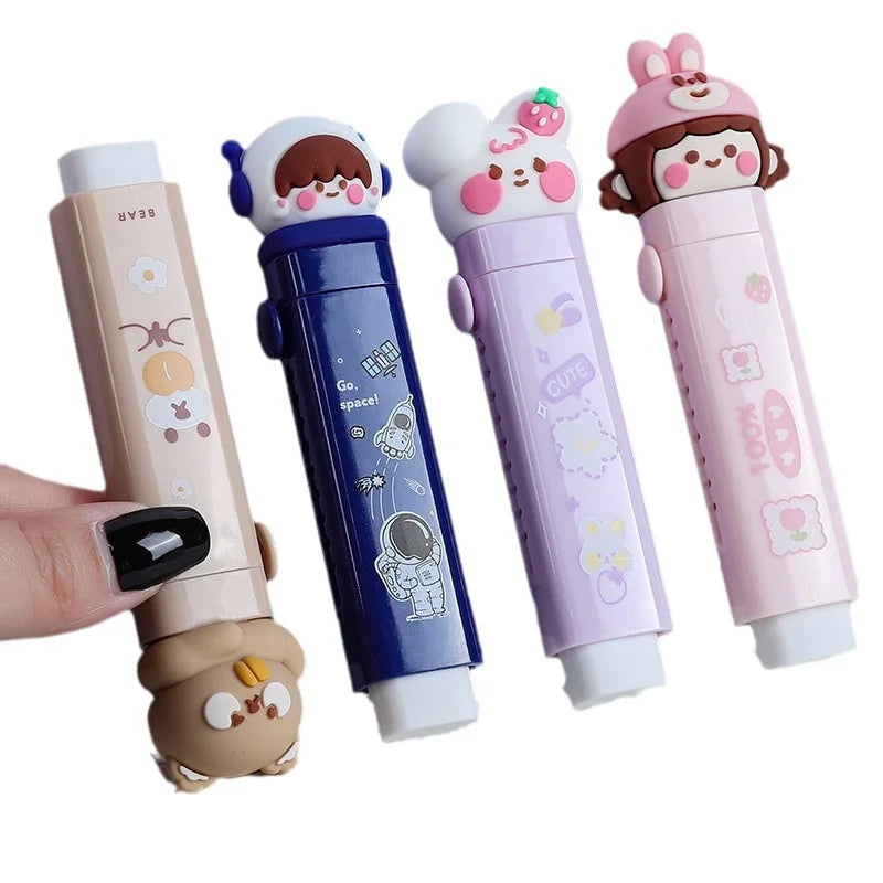 Cute Cartoon Retractable Pull n Push Eraser