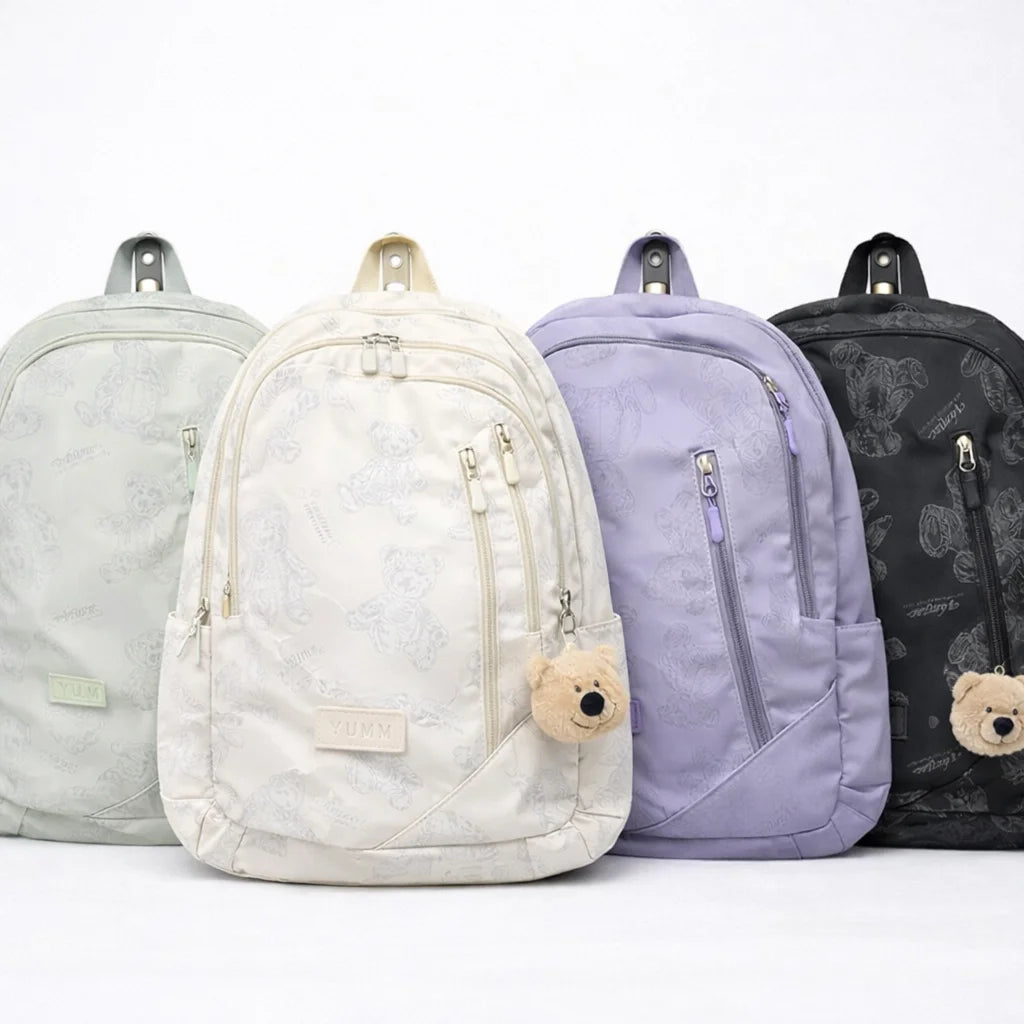 Cute Bear Printed Large Capacity Backpack