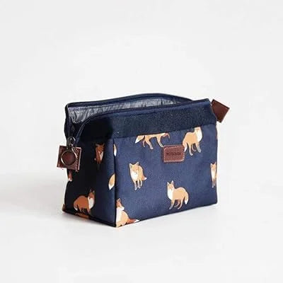 Cute Cartoon Print Cosmetic Pouch with Zipper